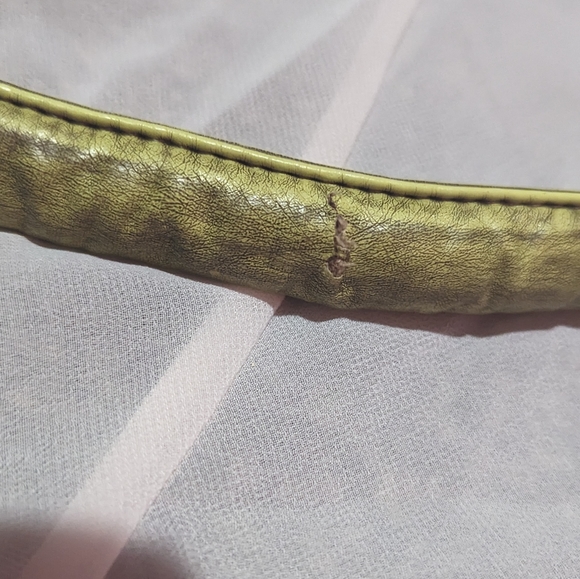 J & E New York Small Purse Green And White Stripes - Picture 8 of 11